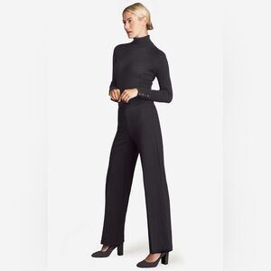 J. McLaughlin Black Wide Leg Carter Pants Classic Capsule Minimalist Neutral